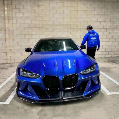 4 Coupe Bmw M3 Body Kit Azul Substitua Frente GEEX Estilo Frente Bump Fenders