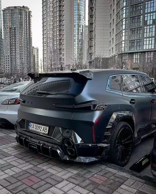 XM Bmw Wide Body Kit Fibra de Carbono Spoiler de Lábio Fronteiro Preto Bmw Side Skirt Arco da Roda