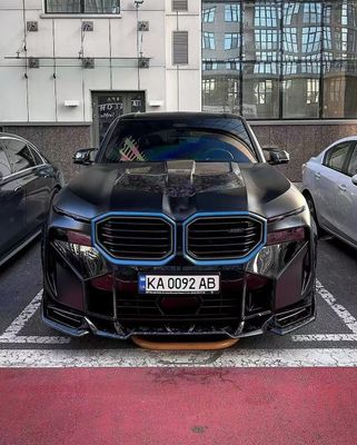XM Bmw Wide Body Kit Fibra de Carbono Spoiler de Lábio Fronteiro Preto Bmw Side Skirt Arco da Roda