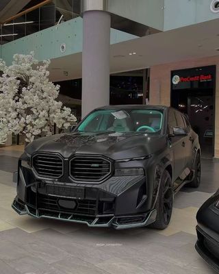 XM Bmw Wide Body Kit Fibra de Carbono Spoiler de Lábio Fronteiro Preto Bmw Side Skirt Arco da Roda