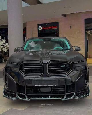 XM Bmw Wide Body Kit Fibra de Carbono Spoiler de Lábio Fronteiro Preto Bmw Side Skirt Arco da Roda