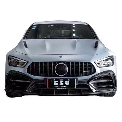 Para a Mercedes AMG GT50 53 63 Kit de corpo de fibra de carbono AMG GT50 53 63 Upgraded Top Style Fibra de carbono Fronte Lips Diffuser Spoiler