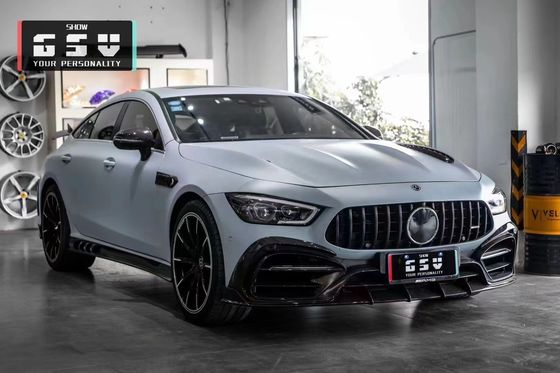 Para a Mercedes AMG GT50 53 63 Kit de corpo de fibra de carbono AMG GT50 53 63 Upgraded Top Style Fibra de carbono Fronte Lips Diffuser Spoiler