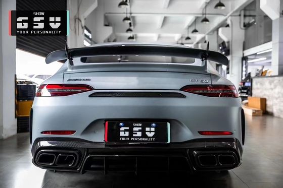 Para a Mercedes AMG GT50 53 63 Kit de corpo de fibra de carbono AMG GT50 53 63 Upgraded Top Style Fibra de carbono Fronte Lips Diffuser Spoiler