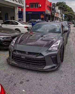 Para o Nissan GTR R35 Carbon Fiber Body Kit GTR Upgraded Top Style Carbon Fiber Frente e traseiro Bumper Side Skirt Spoilers
