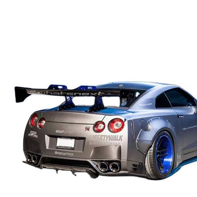 Silver GTR Nissan Body Kit LB Style Spoiler Carro Pato Tail Fins Body Kit Spoiler
