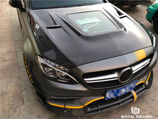 Cobertura de fibra de carbono para Benz C63 Coupe Material de fibra de carbono C63 Carbon Fiber Hood Motor Hood