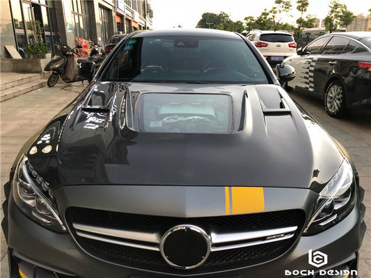 Cobertura de fibra de carbono para Benz C63 Coupe Material de fibra de carbono C63 Carbon Fiber Hood Motor Hood