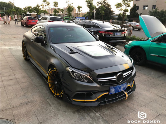 Cobertura de fibra de carbono para Benz C63 Coupe Material de fibra de carbono C63 Carbon Fiber Hood Motor Hood