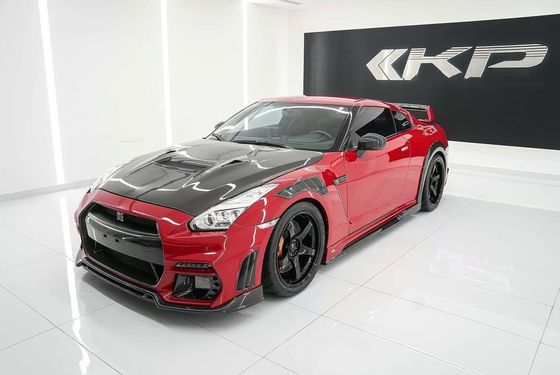 GTR R35 Nissan Body Kit Fibra de Carbono KP Estilo Bumper Spoiler Frente Widebody Kit