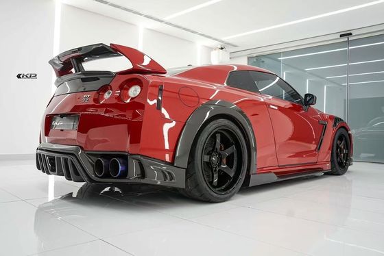 GTR R35 Nissan Body Kit Fibra de Carbono KP Estilo Bumper Spoiler Frente Widebody Kit