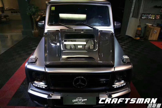 Para a Benz Classe G W463 W464 Capuz de fibra de carbono G500G55G63G350 IMP Portão de máquina de estilo transparente
