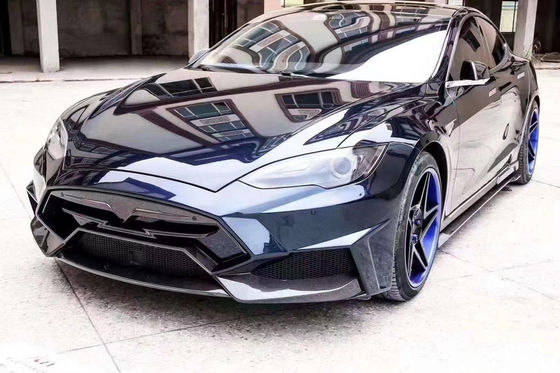 Venda do Model S Body Kit Fibra de Carbono Frente e traseiro Bumper Saias laterais Spoiler para Tesla Model S