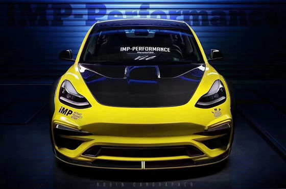 Novo Produto Modelo 3 Wide Bodyki para o Tesla MODEL 3 Body Kit Upgrade IMP Style Spoilers de pára-choque dianteiro e traseiro