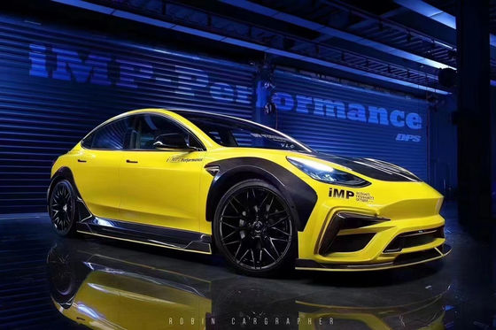 Novo Produto Modelo 3 Wide Bodyki para o Tesla MODEL 3 Body Kit Upgrade IMP Style Spoilers de pára-choque dianteiro e traseiro