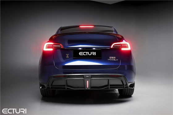 Peças de automóveis Kit de carroceria de fibra de carbono para Tesla MODELO Y MODELO Y Modelo Ecturi atualizado Kit de carroceria de espátula frontal difusor spoiler