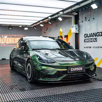 FPR 2019 Spoiler For Tesla Model 3 Body Kit 2022 ACP Estilo Frente E Para-choque traseiro