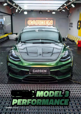 FPR 2019 Spoiler For Tesla Model 3 Body Kit 2022 ACP Estilo Frente E Para-choque traseiro