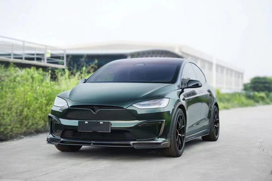 CMST Tesla Model X Body Kit Verde Escuro Kit Widebody Tesla 2023 Difusor de Lábios Frontais