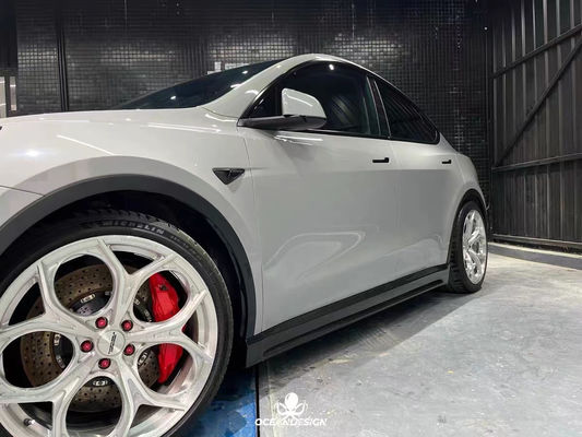 Modelo Branco Brilhante Y Widebody Customizado Diffuser traseiro Bumper Fibra de Carbono Seca
