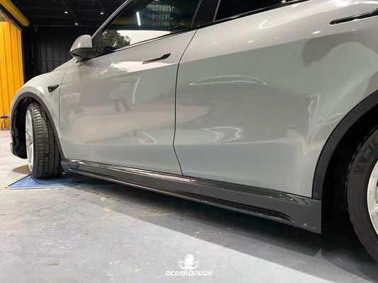 Modelo Branco Brilhante Y Widebody Customizado Diffuser traseiro Bumper Fibra de Carbono Seca