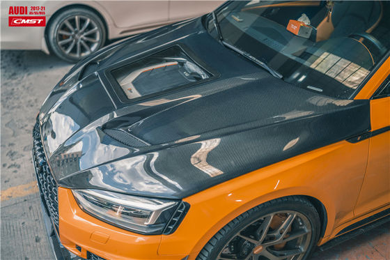 Peças para automóveis Audi A5 S5 RS5 Capuz de fibra de carbono A5 S5 RS5 Modernização do capuz de estilo transparente