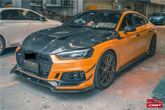 Peças para automóveis Audi A5 S5 RS5 Capuz de fibra de carbono A5 S5 RS5 Modernização do capuz de estilo transparente