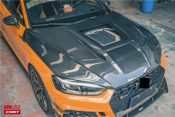 Peças para automóveis Audi A5 S5 RS5 Capuz de fibra de carbono A5 S5 RS5 Modernização do capuz de estilo transparente