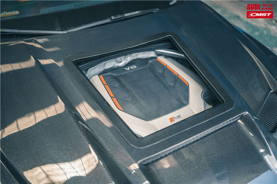 Peças para automóveis Audi A5 S5 RS5 Capuz de fibra de carbono A5 S5 RS5 Modernização do capuz de estilo transparente