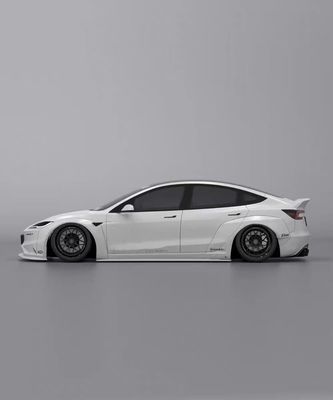 2020- Kit do Corpo da Tesla Resina Fibra LB Estilo Tesla Modelo 3 Spoiler Difusor de Lábios Frontais