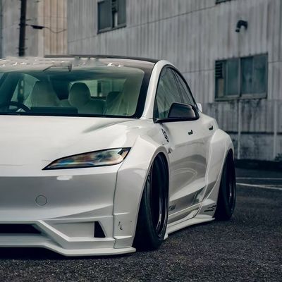 2020- Kit do Corpo da Tesla Resina Fibra LB Estilo Tesla Modelo 3 Spoiler Difusor de Lábios Frontais