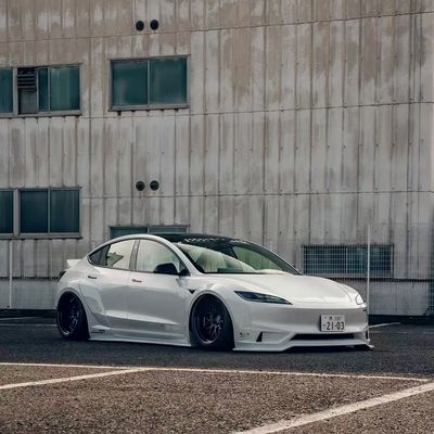 2020- Kit do Corpo da Tesla Resina Fibra LB Estilo Tesla Modelo 3 Spoiler Difusor de Lábios Frontais