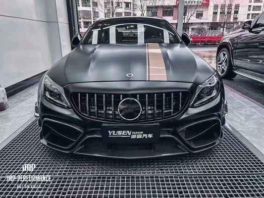 Peças para automóveis do Mercedes C63 C63S Coupe Kit de carroceria C63 C63S Coupe Upgraded IMP Style Front and Rear Bumper Spoiler Body Kit