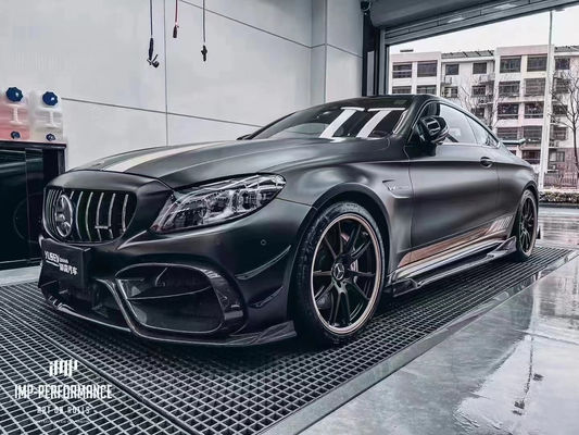 Peças para automóveis do Mercedes C63 C63S Coupe Kit de carroceria C63 C63S Coupe Upgraded IMP Style Front and Rear Bumper Spoiler Body Kit