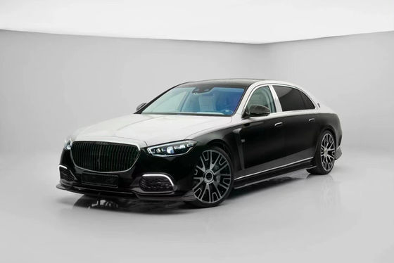 Para Mercedes Classe S W223 Maybach Kit de corpo de fibra de carbono W223 Maybach Moderado estilo MSY Spoiler de difusão da pá frontal