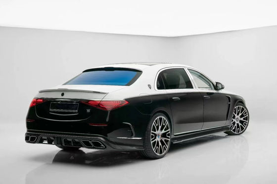 Para Mercedes Classe S W223 Maybach Kit de corpo de fibra de carbono W223 Maybach Moderado estilo MSY Spoiler de difusão da pá frontal