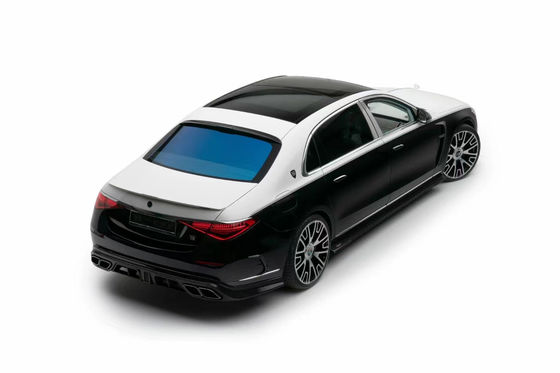 Para Mercedes Classe S W223 Maybach Kit de corpo de fibra de carbono W223 Maybach Moderado estilo MSY Spoiler de difusão da pá frontal