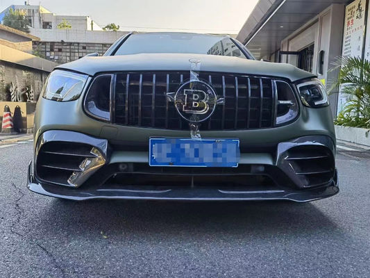 Para Mercedes-Benz GLC63 Kit de corpo de fibra de carbono GLC63 Upgraded Bs Style Fibra de carbono frontal de lábio difusor de spoiler