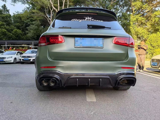 Para Mercedes-Benz GLC63 Kit de corpo de fibra de carbono GLC63 Upgraded Bs Style Fibra de carbono frontal de lábio difusor de spoiler