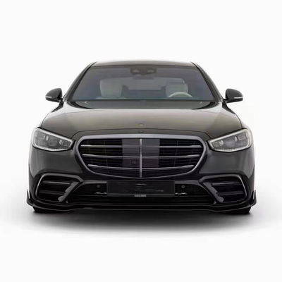 Para Mercedes Classe S W223 S400 S450 Kit de corpo de fibra de carbono W223 Maybach Modernizado BUS estilo frontal pá difusor spoiler