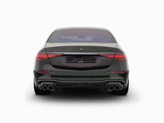 Para Mercedes Classe S W223 S400 S450 Kit de corpo de fibra de carbono W223 Maybach Modernizado BUS estilo frontal pá difusor spoiler