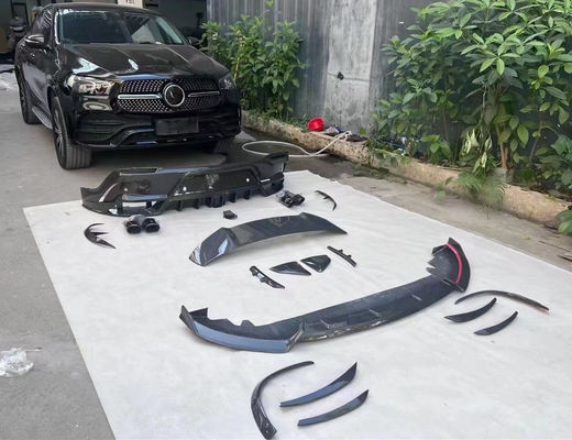 Para Mercedes-Benz GLE Coupe Kit de corpo de fibra de carbono GLE Coupe MSY estilo de fibra de carbono Kit de spoiler de difusor de lábio frontal