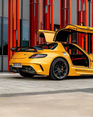 Para o Mercedes SLS R197 Carbon Fiber Body Kit SLS Upgrades Black Series Style Frente e traseiro Bumper Spoiler Hood