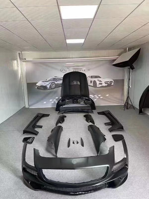 Para o Mercedes SLS R197 Carbon Fiber Body Kit SLS Upgrades Black Series Style Frente e traseiro Bumper Spoiler Hood