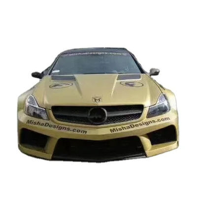 Para Mercedes SL R230 Widebody Kit SL R230 Misha estilo avançado e traseiro Bumper Spoiler Widebody Kit