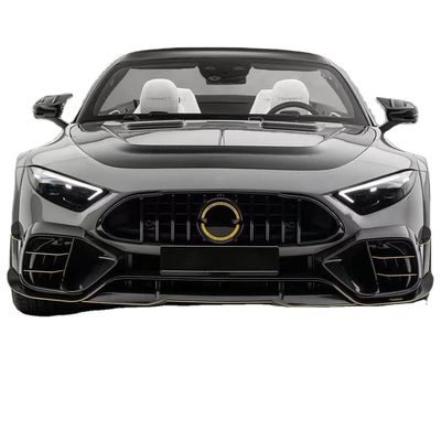 para Mercedes SL63 Kit de corpo de fibra de carbono SL63 Moderado estilo MSY difusor de lábio frontal de fibra de carbono
