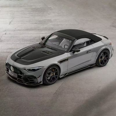 para Mercedes SL63 Kit de corpo de fibra de carbono SL63 Moderado estilo MSY difusor de lábio frontal de fibra de carbono