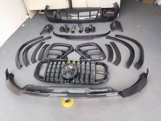 Para o Mercedes X167 GLS450 Kit de corpo de fibra de carbono GLS Upgrade BS estilo frontal de lábio difusor spoiler widebody Kit