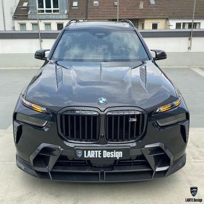 BMW X7 Carbon fiber Body Kit X7 LD style carbon fiber front lip diffuser Spoiler hood wheel arch